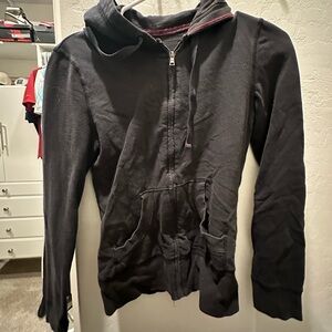 Black zip hoodie